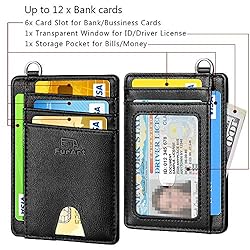 FurArt Slim Minimalist Wallet, Front Pocket
