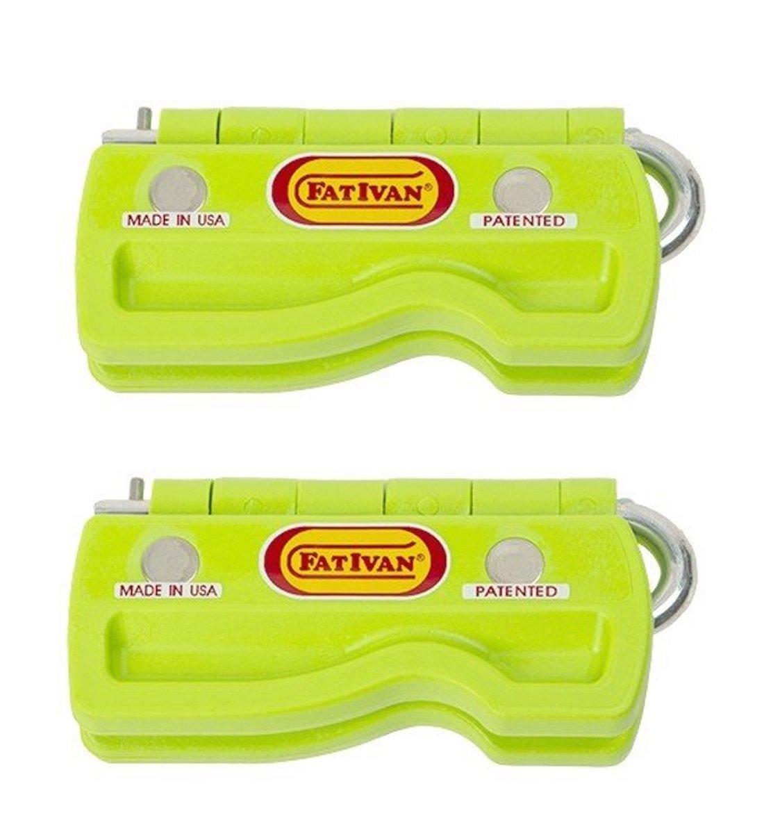 The Original Fat Ivan Fold Up Doorstop Wedge with Magnet - Green (2 Pack)