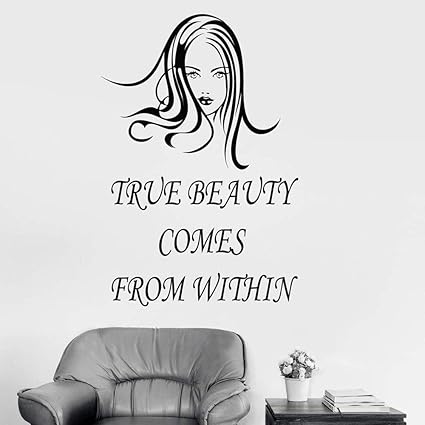 Stickers Muraux Salon De Coiffure Citation Salon De Beaute Femme Fille Chambre Spa Style Autocollants Filles Sexy Art Pour Chambre Amazon Fr Bricolage