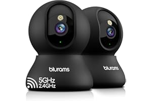 blurams 5G Indoor Cameras for Home Security, 2K Pet Camera with Phone App, 360° PTZ Home Cam w/Dual-Band WiFi, 2-Way Talk, Free Human/Sound Detection, Motion Tracking, Night Vision, Works with Alexa
