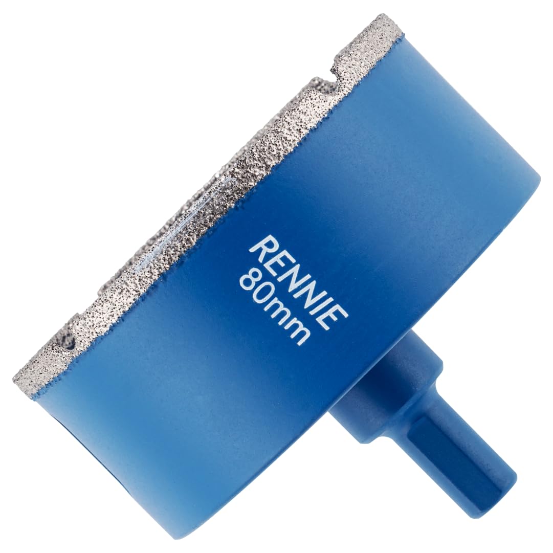 80mm Diamond Hole Saw Drill Bit With Tri Shank For Porcelain Tiles Ceramic Slate Stone Granite Marble Glass. Diamond Core Holesaw/Hole Cutter — image 1