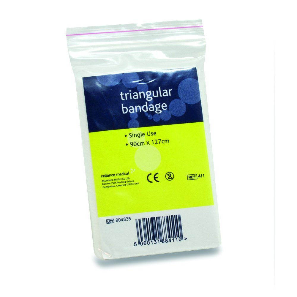 Reliance REL411 Single Use Triangular Bandage, 90 cm x 127 cm