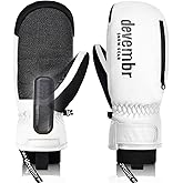 devembr Ski Mittens with Wrist Guards and Undercuff Design, Snowboard Mittens Touchscreen
