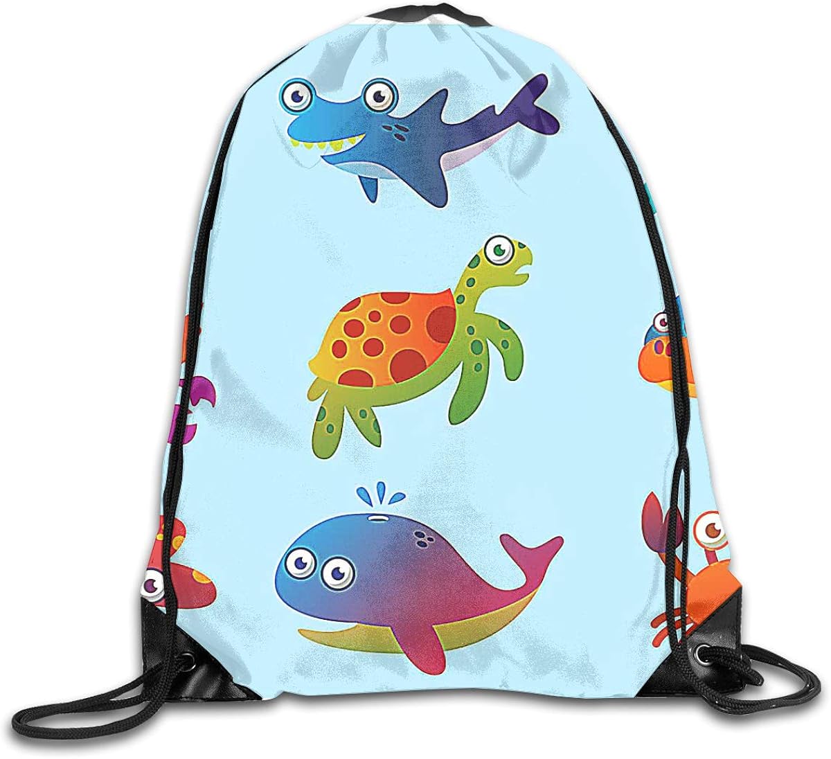 OLGCZM Seaworld Drawstring Backpack Bag Shoulder Bags Gym Bag for Adult