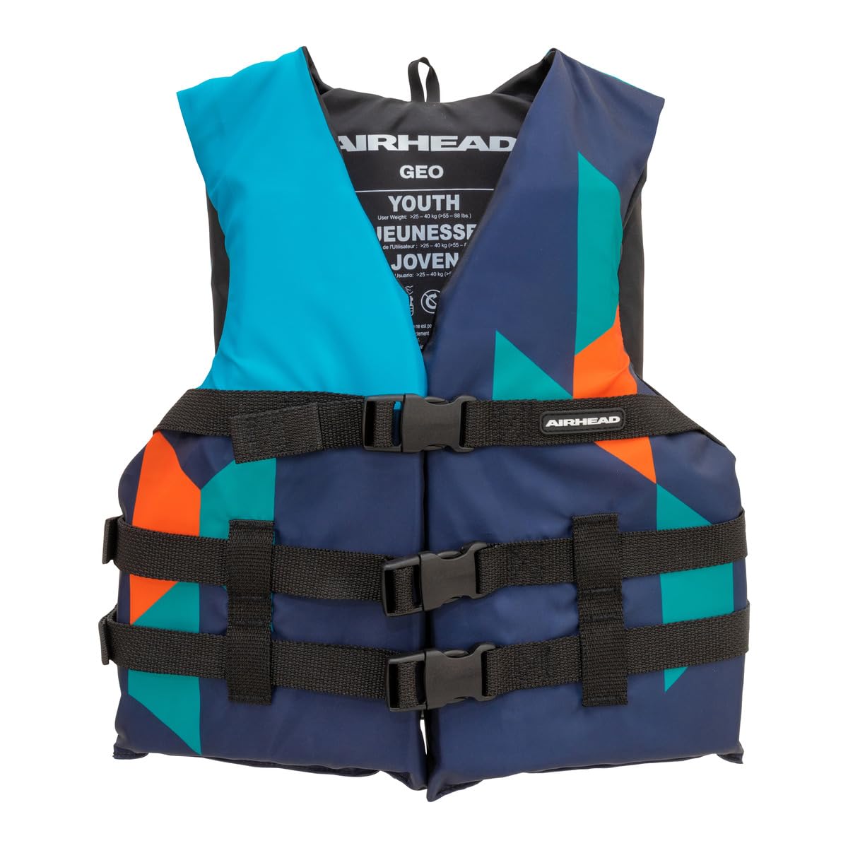 Photo 1 of Airhead GEO General Boating Life Vest Youth Size Blue L70, Fits Less Than 55-88 lbs.
