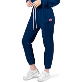 CERTO NCAA Cargo Fleece Pants for Girls Women with Pockets, Comfy Lightweight Joggers