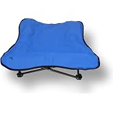 HDP Elevated Padded Napper Cot Space Saver Pet Bed Color:Blue Size:Medium