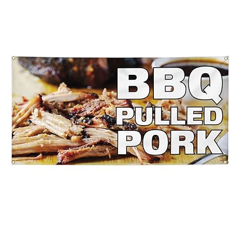 Vinyl Banner Sign Bbq Pulled Pork 1 Style A Marketing Advertising