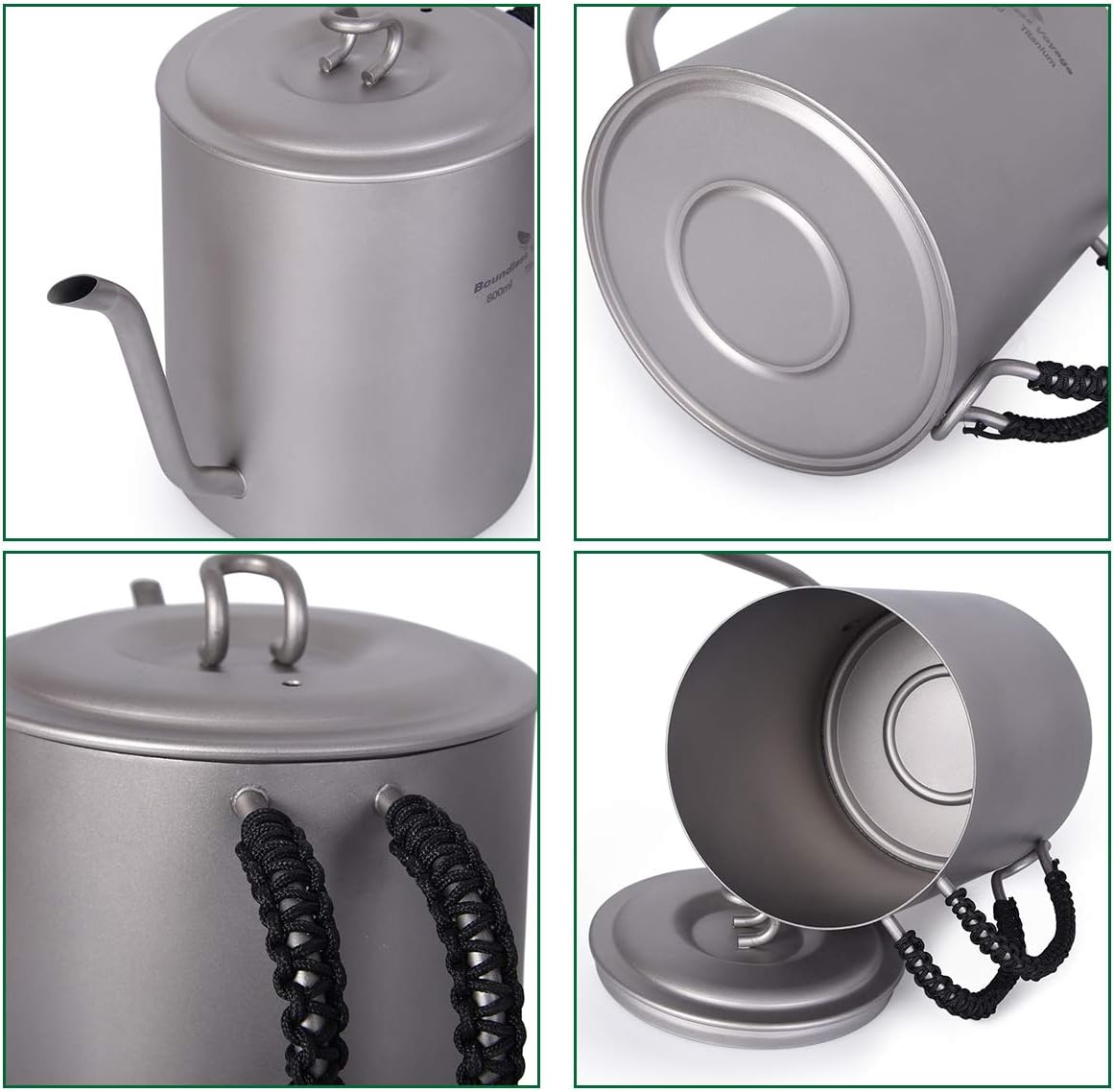 Amazon Ibasingo 超軽量 800ml チタンやかん ティーポット 直火可 やかん アウトドアケトル キャンプ食器 ピクニック ケトルクッカー 調理器具 Ti1592i Ibasingo コーヒー ティーポット ケトル