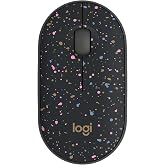 Logitech M340 Compact Ambidextrous Silent Wireless Mouse - Speckles | Silent clicks, with 2.4 GHz USB-A Nano Receiver, 3 non-customizable buttons, 18-months battery, Windows Mac Chrome compatible