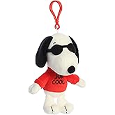 Aurora® Adorable Peanuts® Joe Cool Clip-On Stuffed Animal - Officially Licensed Toys for All Snoopy Fans - Nostalgic Gift for Adults and Birthday Celebrations - White 5.5 Inches