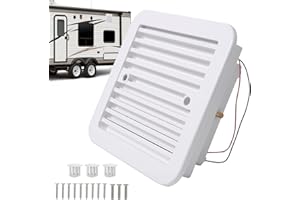 FGENKI RV Ventilation Exhaust Fan, 12V 2.4W Side Air Vent Fan with Mounting Screws ABS Air Vent Fan for RV Caravan Motorhome Camper Trailer Boat Marine Yacht