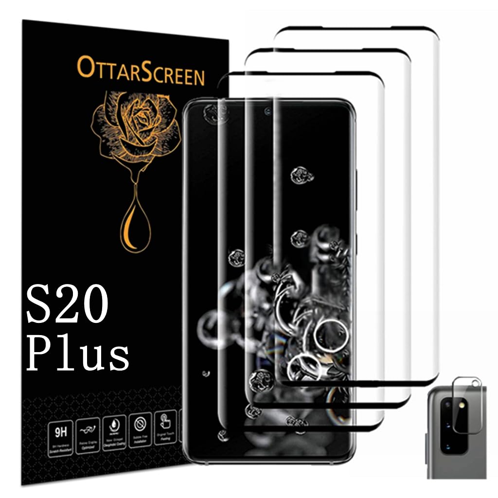 Galaxy S20 Plus Screen Protector, 3 Pack Tempered