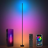Miortior Corner Floor Lamp - Smart RGB LED Corner Lamp with App and Remote Control, 16 Million Colors &amp; 68+ Scene, Music Sync, Timer Setting - Ideal for Living Rooms, Bedrooms, and Gaming Rooms