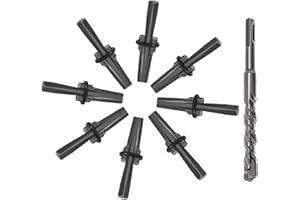 IVWNNN 8 Pack 5/8" Wedge and Feather Shims Set Concrete Rock Stone Splitter Hand Tools for Rock, Stone, Concrete, Marble, Granite Rock Splitting Wedges