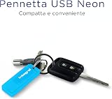 Integral 128GB Neon Blue USB 2.0 Flash Drive - Compact Capless Design view 5