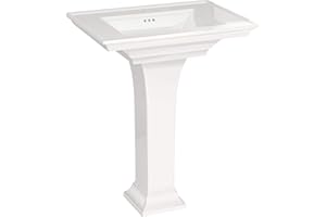 AMERICAN STANDARD Town Square S Pedestal Sink- 8" Centers in White