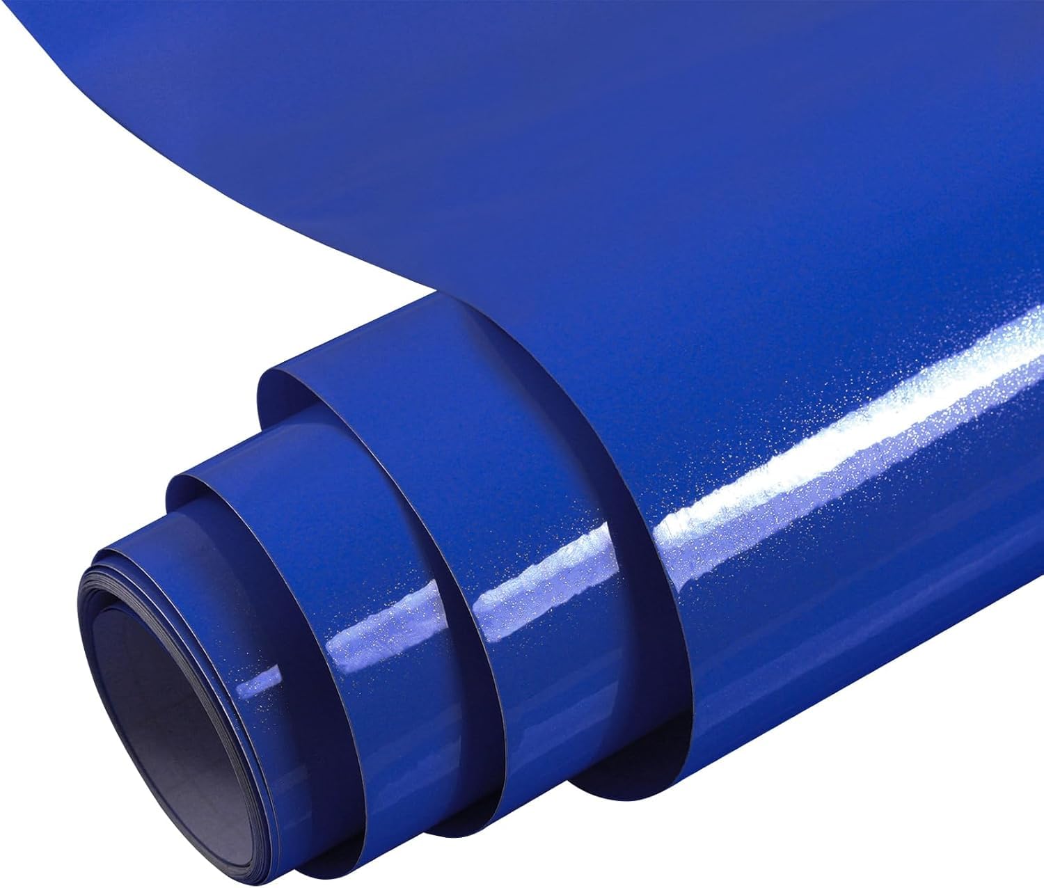 Hode Vinyl Wrap Dark Blue Sticky Back Plastic Roll 40cmX3m, Blue Glitter Effect Self Adhesive Wallpaper for Furniture Stickers, Peel and Stick Kitchen Bathroom Covering Contact Paper (High Gloss) — image 1