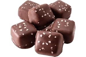 Funtasty Dark Chocolate Sea Salt Caramel Squares Candy, 2-Pound Pack