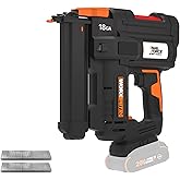 Worx Nitro 20V Cordless 18-Gauge Narrow Crown Stapler, Cordless Staple Gun Fires Up to 80 Staples/Min, Battery Powered Staple