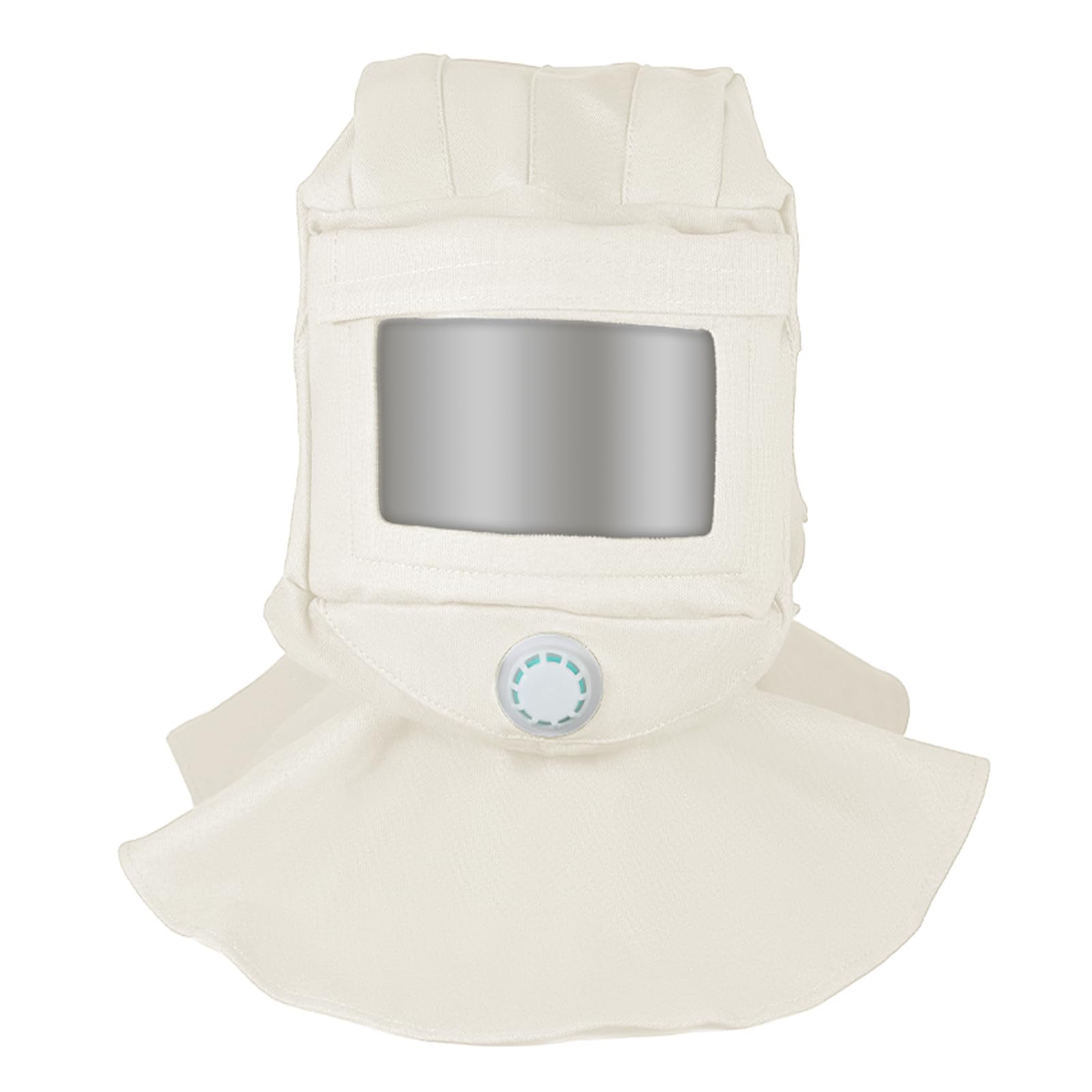Sand Blasting Hood Cap, Shawl Cap Sandblaster Mask Anti Wind/Sandblaster Tools Dust Protective Face Mask, Canvas(White)