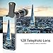 Vorida Cell Phone Camera Lens Kit, 12X Telephoto Lens Clip-on Lenses Phone Lens with Fisheye Lens, Compatible for iPhone X 8 7 6 Plus iPad Samsung etc. Smartphone