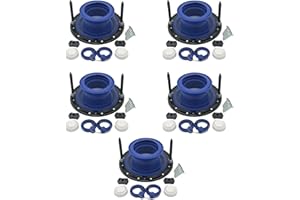 ONE-N-DONE One N Done Toilet Flange Repair Kit - Toilet Kit For Low or Broken Flange. Toilet Wax Ring Replacement Kit W/Toilet Flange Extender Kit, Easy Toilet Bolts, & Toilet Caps For Bottom of Toilet. 5X