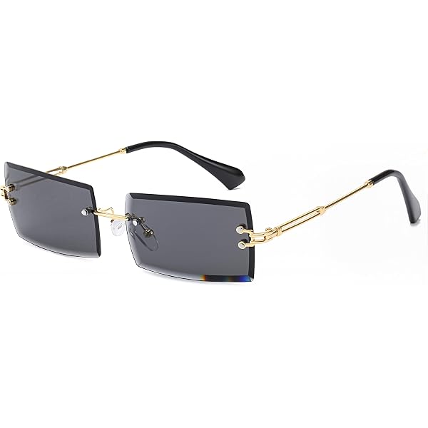 Konohan 8 Sets Rimless Rectangle Sunglasses Vintage  display picture 2