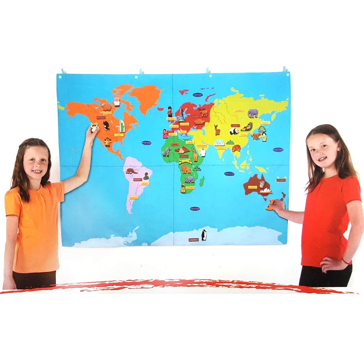 Buy Interactive World / Wall Chart with Detachable Pieces Online at