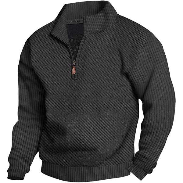 Amazon.com: Men's Fashion Quarter-Zip V Neck Polo Sweatshirts