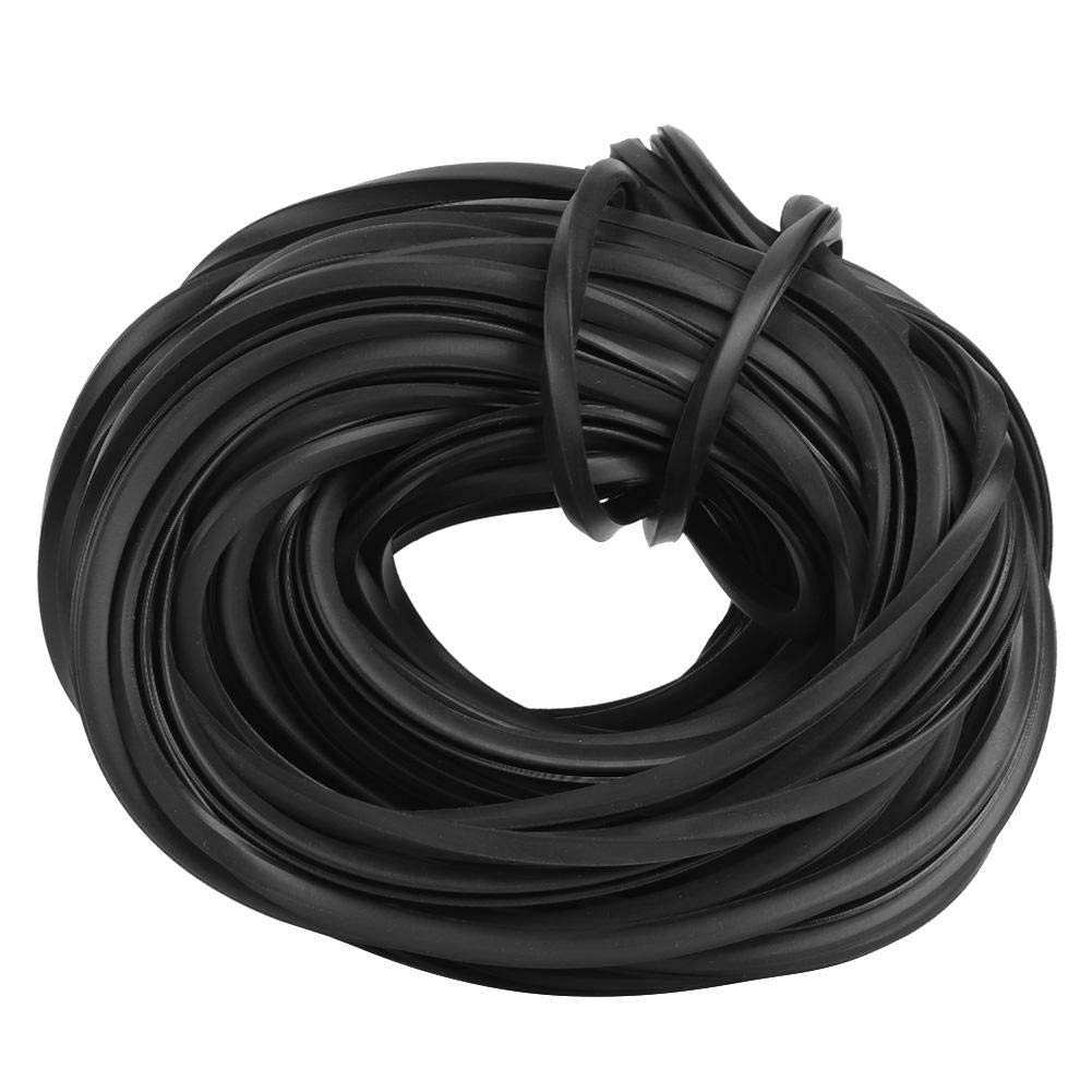 Rubber Seal Strip, 4m/10m/18m Black Greenhouse Rubber Strip, Glass Sealing Rubber Line Cable Greenhouse Accessories Supplies for Weather Stripping & Gasket(18M)