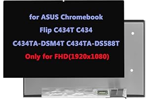 ARUISIFX 14" LCD Screen Replacement for ASUS Chromebook Flip C434TA C434T C434 C434TA-DSM4T C434TA-DS588T LCD Display Touch Screen Assembly FHD(1920x1080)