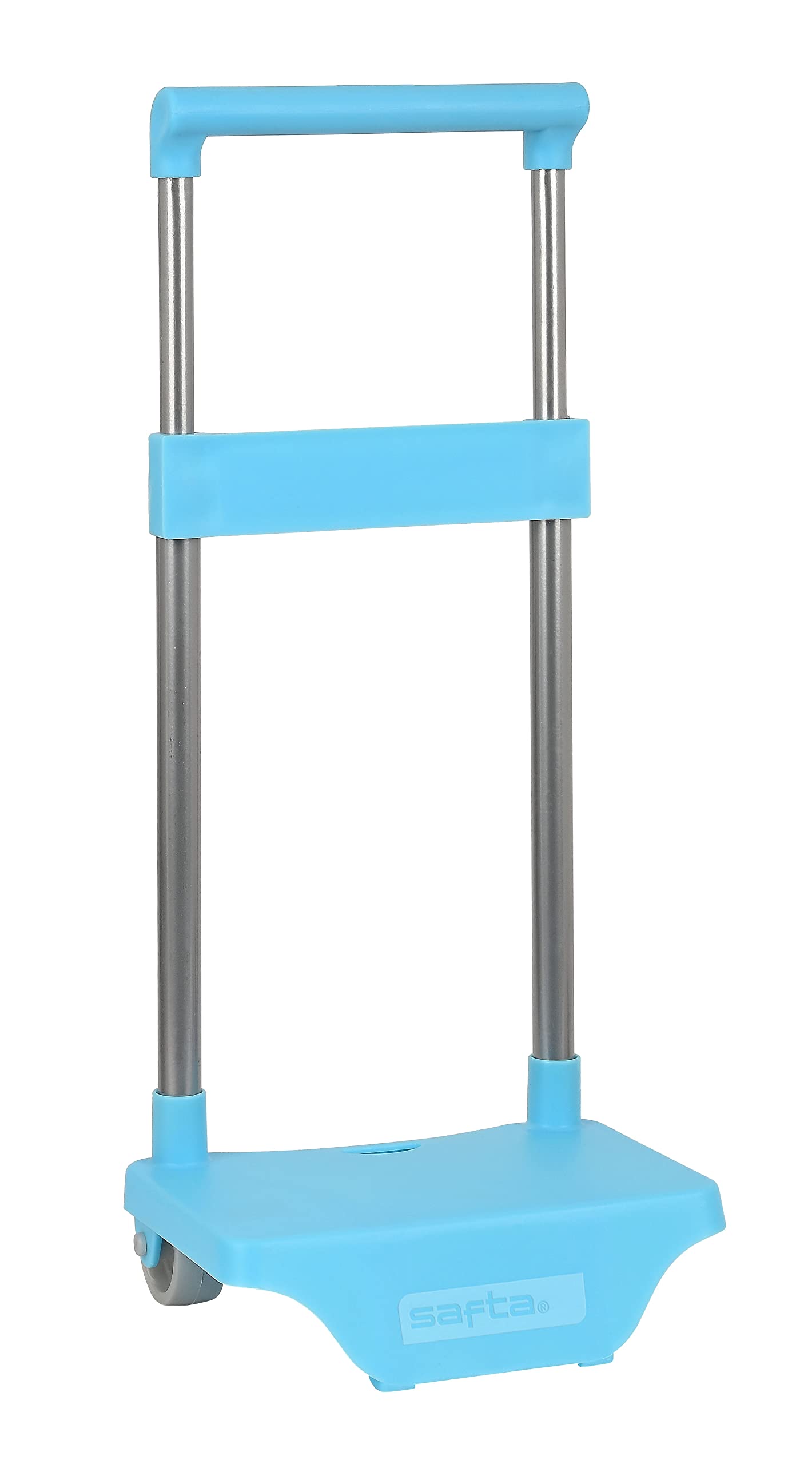 Safta Trolley for school backpacks, foldable, light, resistant with extractable grip handle and wheels,Light Blue,68 cm — image 1