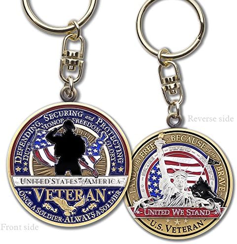 Military Veterans Challenge Keytag · Armed Forces Thank You Key Chain · Soldier Gift