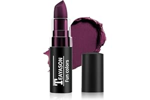 FIVEFULU Purple Face Body Paint Stick, Matte Purple Lipstick Eye Black Stick Face-Paint Make Up, Long Lasting Waterproof Face Makeup for Halloween Ursula Witch Cheshire Cat Cosplay Makeup