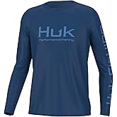 HUK Boys Pursuit Solid Long Sleeve Shirt, Fishing Shirt for Kids