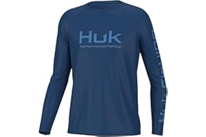HUK Boys Pursuit Solid Long Sleeve Shirt, Fishing Shirt for Kids