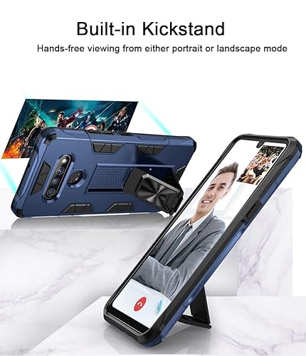 Dahkoiz Case for LG Stylo Case with Tempered Glass Screen