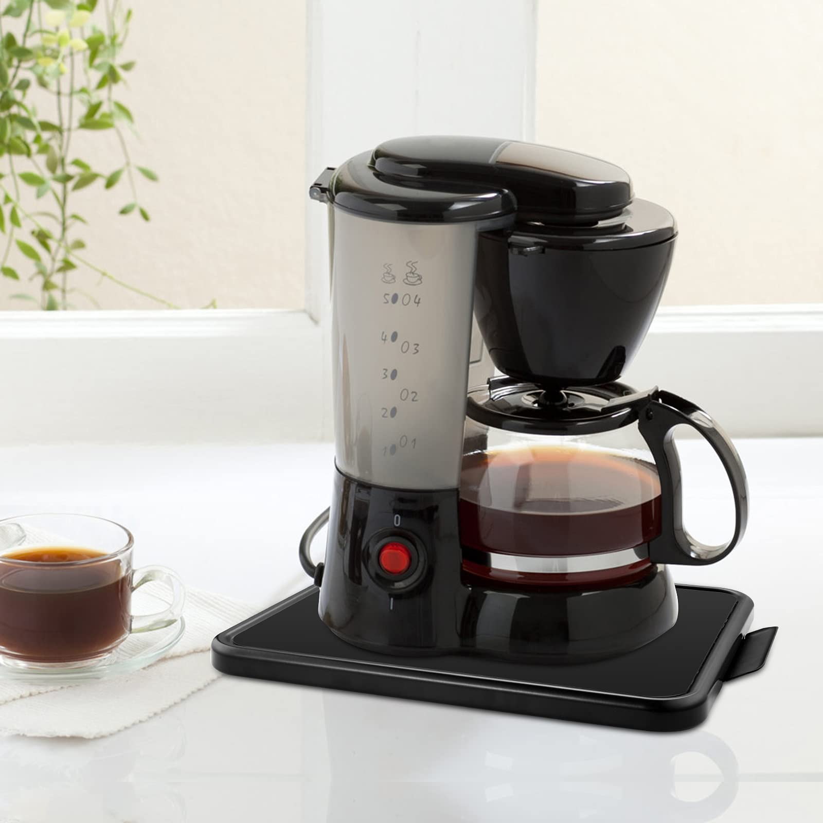 Kitchen Caddy Coffee Maker Sliding Tray for KitchenAid Stand Mixer Pot Under Cabinet Appliance Toaster Blender Air Fryer Countertop Storage Moving Slider (11.7