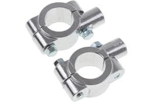 Motorcycle Group 1" 25mm Motorcycle HandleBar 10mm Mirror Thread Mount Holder Clamp Adaptor Chrome