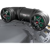 KEMIMOTO ATV Speaker 8 Inch Bluetooth-connectivity ATV UTV Sound Bar w/ 20 RGB Light Modes, 2X Full Range Speakers 2X Tweeters Boat Sound System Compatible with Polaris Sportman Fourtrax Can Am
