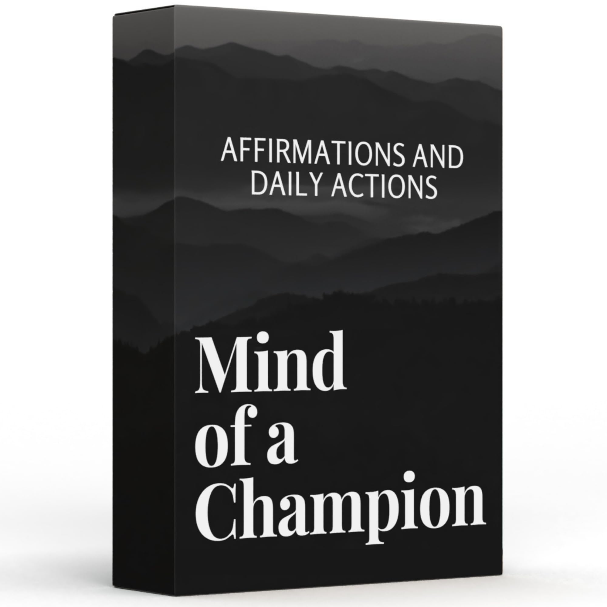 Mind Of A Champion - Motivational Cards for Men Affirmations and Action Steps to Turn Dreams into Reality - For Productivity, Personal Development, Self Care, Mindfulness, Affirmation Cards for Men