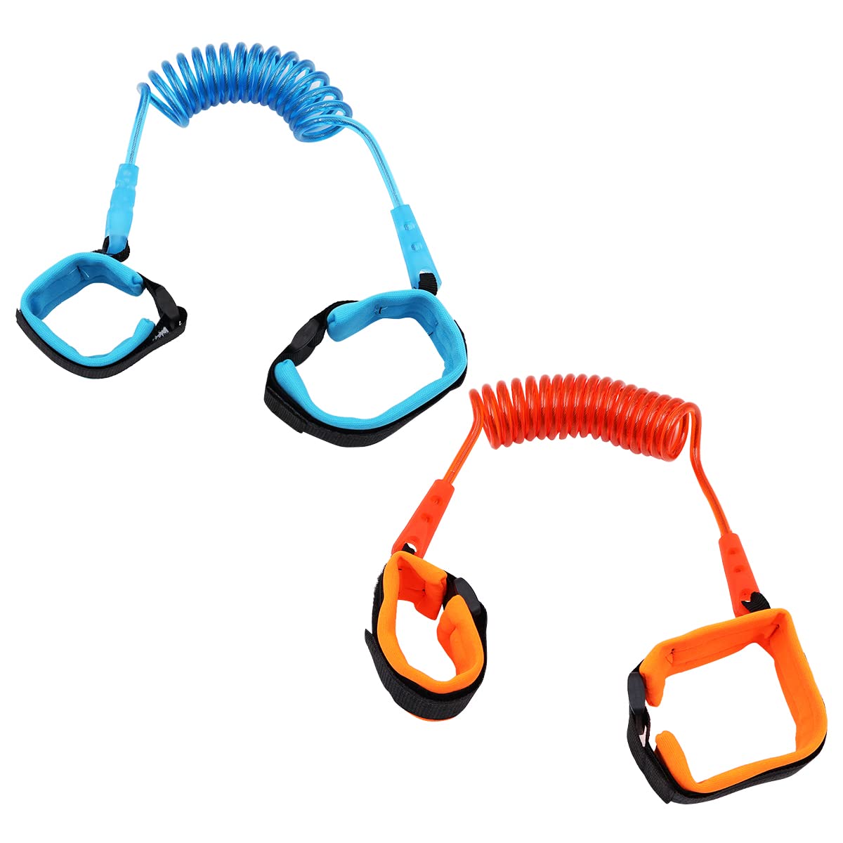 Hsthe Sea 2PCS Child Safety Bracelet 1.5m Child Leash Adjustable Child Safety Wrist Strap -Blue&Orange