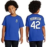 Outerstuff Jackie Robinson Brooklyn Dodgers #42 Kids Size 4-7 Player Name & Number T-Shirt