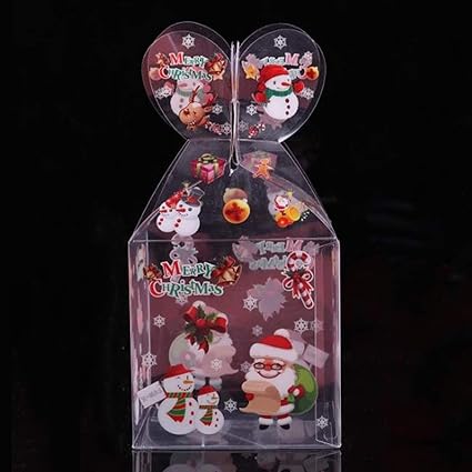 Amazon クリスマス ギフトボックス 10枚セット りんご箱 クリスマスボックス お菓子箱 贈り物 ギフト箱 ラッピング プチギフト リンゴ キャンディ お菓子 クッキー チョコレート サンタクロース 雪だるま 包装 業務用 飾り プレゼント ギフトバッグ 袋 文房具