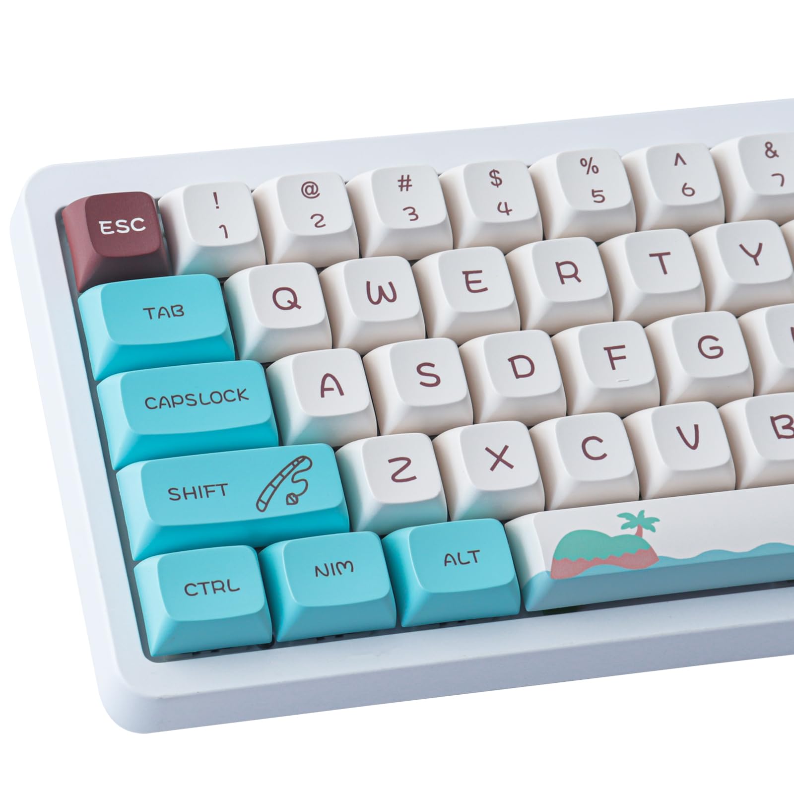 Sunzit PBT Keycaps, 147 Keys XDA Profile Dye-Sublimation Animal Frost Keycaps with 7U Spacebar for Cherry MX Switches Mac Windows PC Mechanical Keyboards