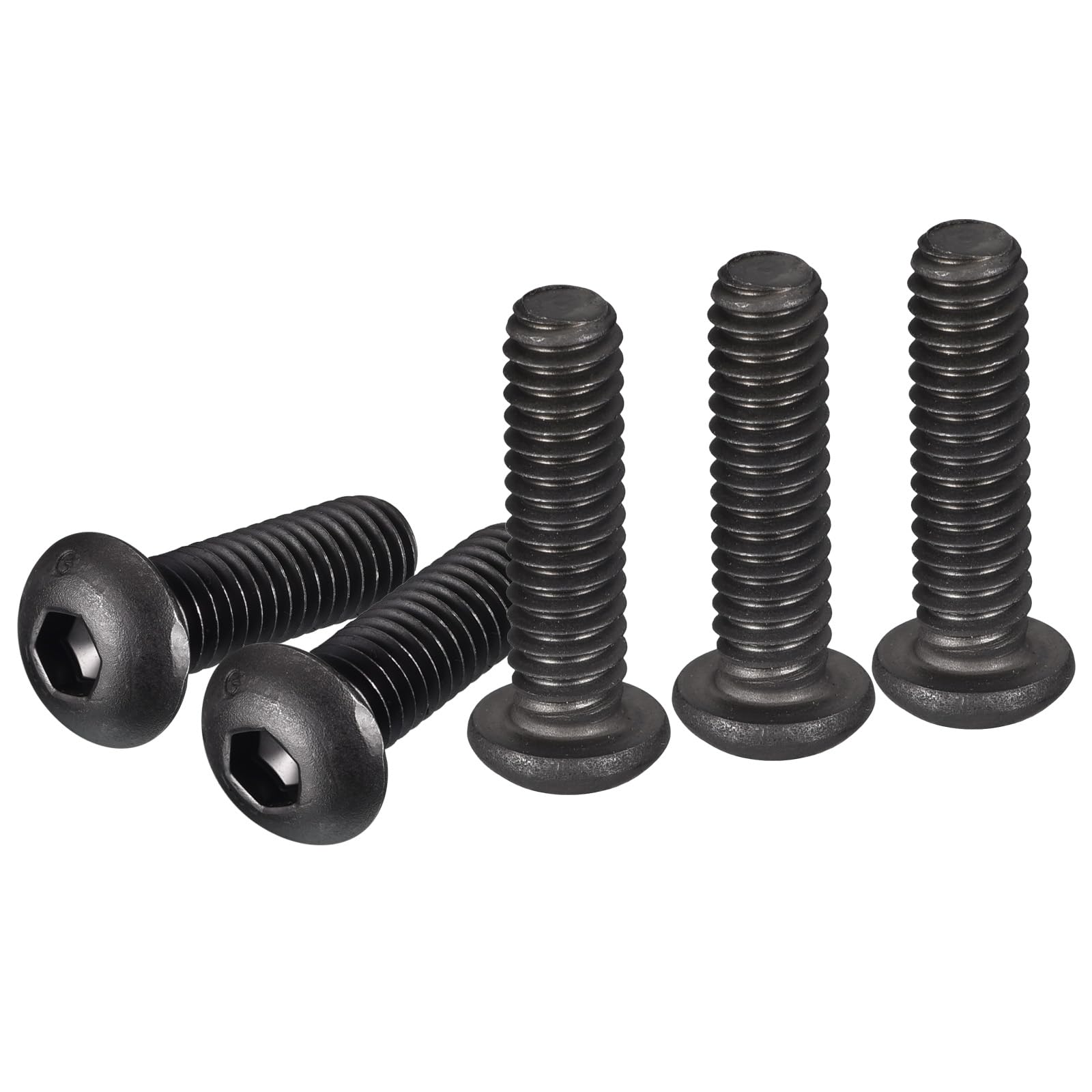 DTGN 1/4-20x1" Button Head Socket Cap Screws - 25Pack - Good for Machine - Carbon Steel Black Oxide - Hex Drive Full Thread UNC Fasteners — image 1