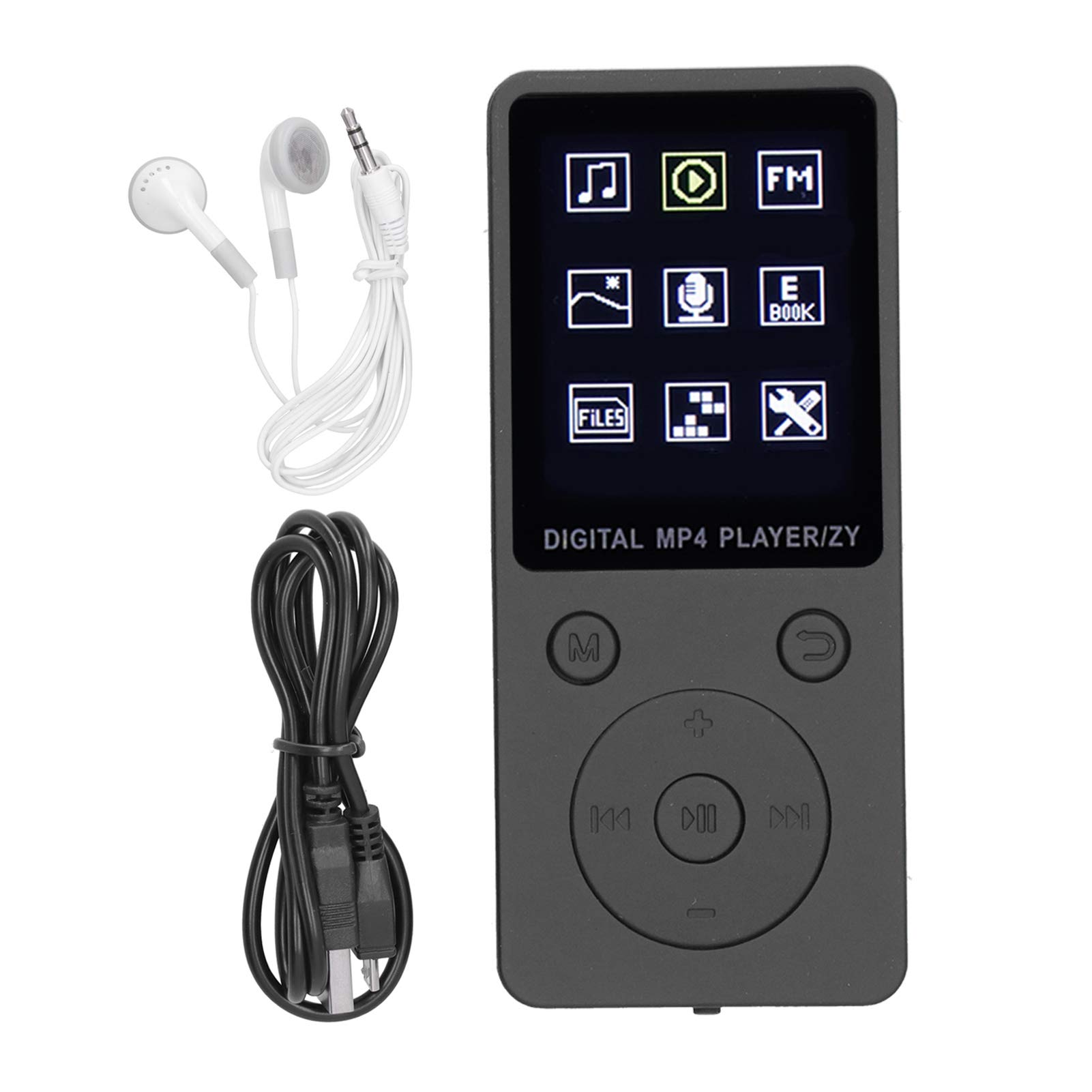 Portable T1 MP3 Player with FM Radio, Voice Recorder & E-Book Function, Compact Music Video Player for Walking, Running, Students, Kids & Seniors