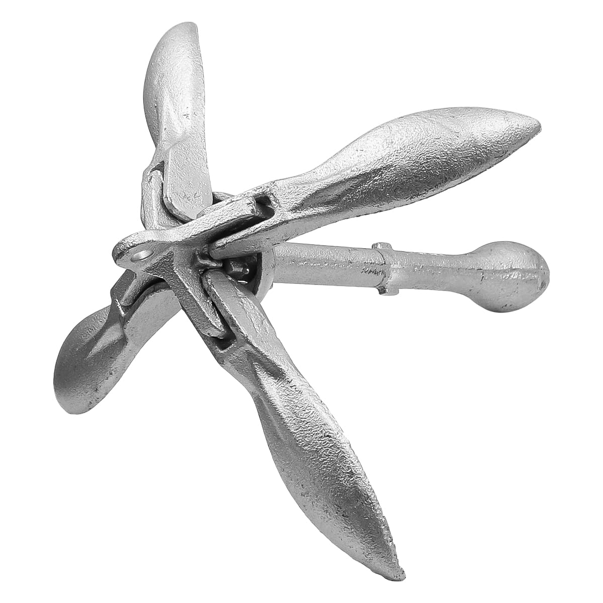 ZONADAH Boat Anchor Universal Boat Anchor Carbon Steel Folding Grapnel Kayak Zinc Plated Steel Anchor Folding Anchor Carbon Steel 2.5kg for Boat for Ship
