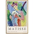 NARIA ART Matisse Framed Canvas Prints Wall Art Modesty(The Italian),1906 Famous Paintings Wall Art Home Decor for Livingroom,Office,Bedroom -12''x16'' Natural Framed